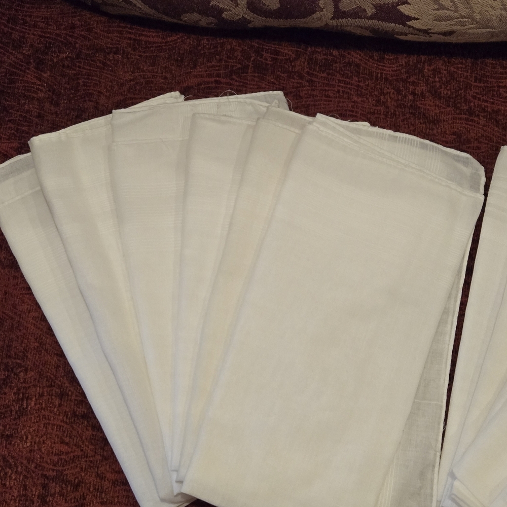 🧺 Lot of 12 Vintage Men’s Handkerchiefs – 16" x 15", White Cotton - Picture 7 of 12